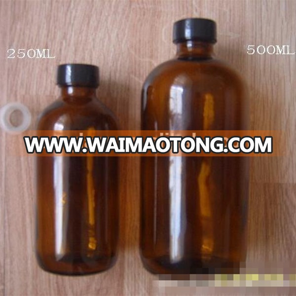 16oz 500ml amber boston bottle with bakelite cap