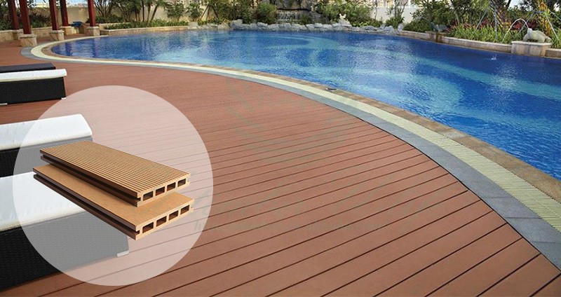 Various styles wood plastic composite WPC decking board