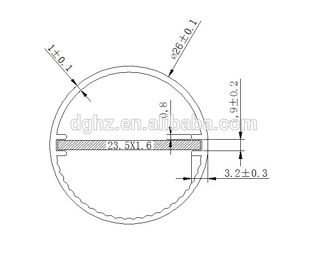 T8 clear pc tube with Flame Resistance V0 led parts for train