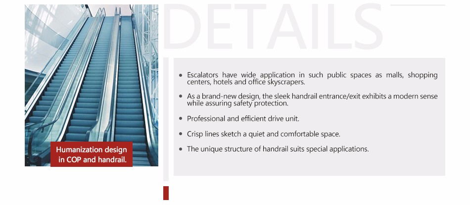 CE ISO escalator safety 30 and 35 escalators / escalator price /30 and 35 degree Escalator for shopping centers and mall