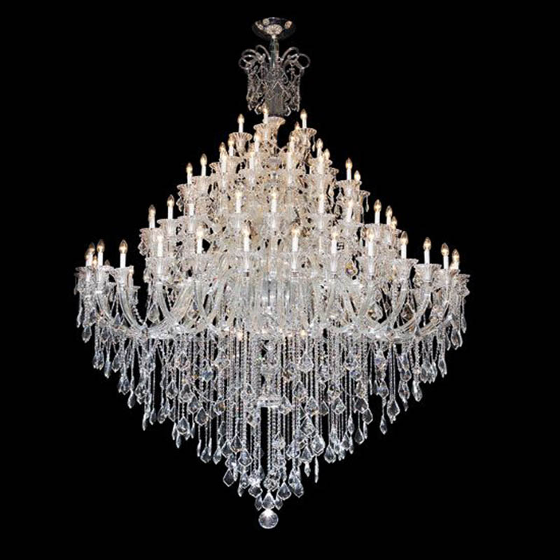 very large size tiered energy saving light source wedding hotel banquet hall chandelier lighting for high ceiling