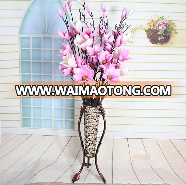 Wholesale silk artificial magnolia flower for wedding decoration