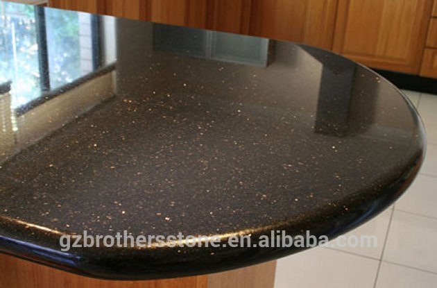 factory price Indian black gold granite black galaxy granite