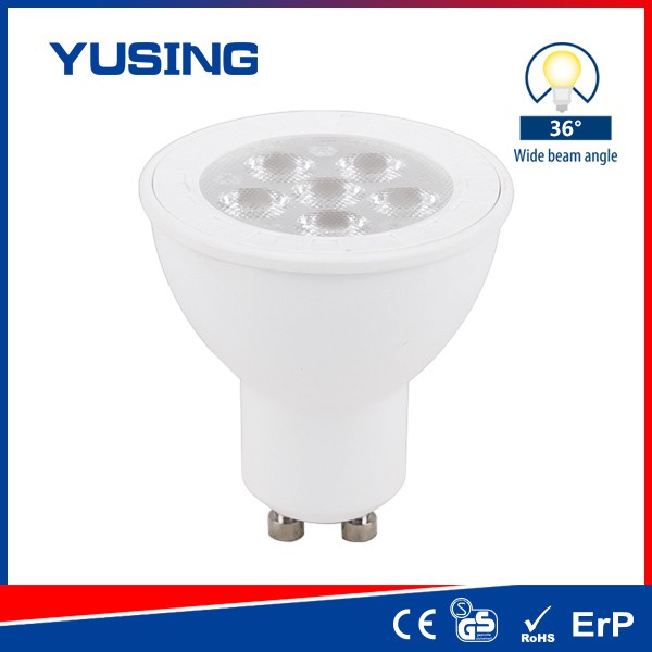 Plastic Housing LED Bulb CE RoHS GU10, SMD 6W LED GU10 Bulbs