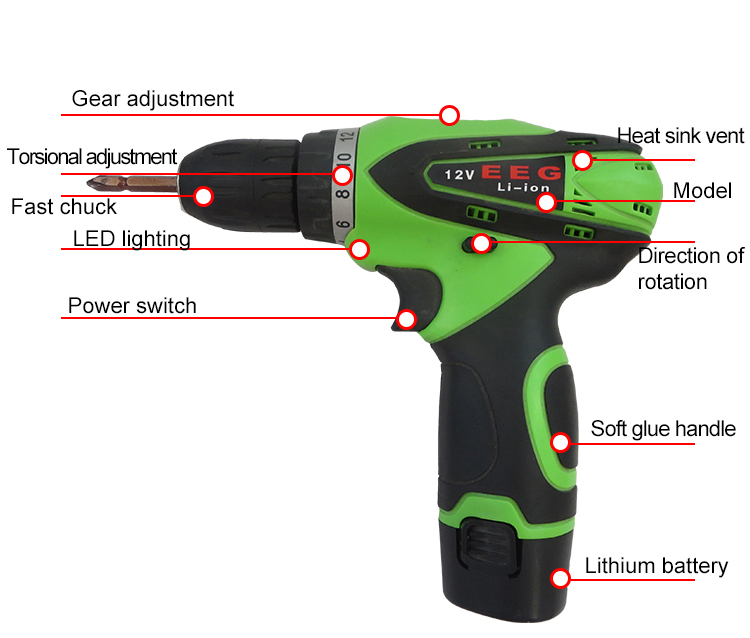 CHUNGKONG rechargeable electric screwdriver portable mini electric drill coreless screwdriver