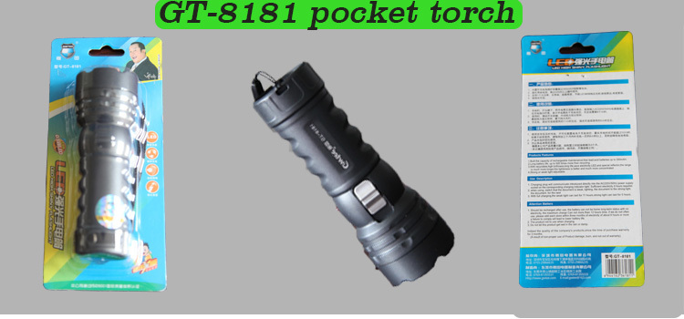 High power lithe rechargeable led flashlight, led torch