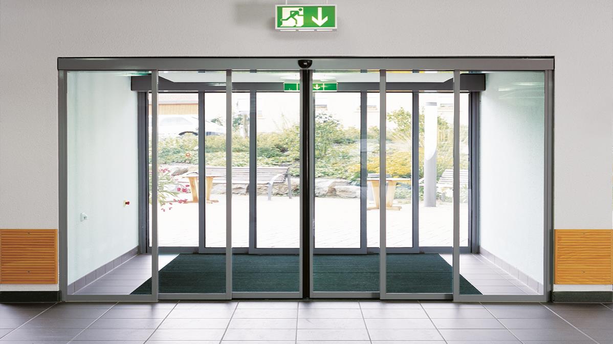 Caesar high quality residential hotel supermarket bank hospital automatic glass sliding door with sensor