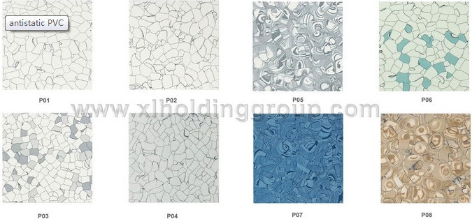 homogeneous structure PVC floor for various colors