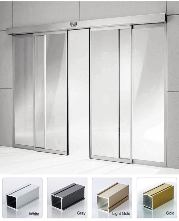 Caesar high quality residential hotel supermarket bank hospital automatic glass sliding door with sensor