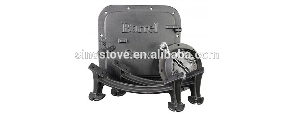 cast iron barrel stove kit/ stove accessories