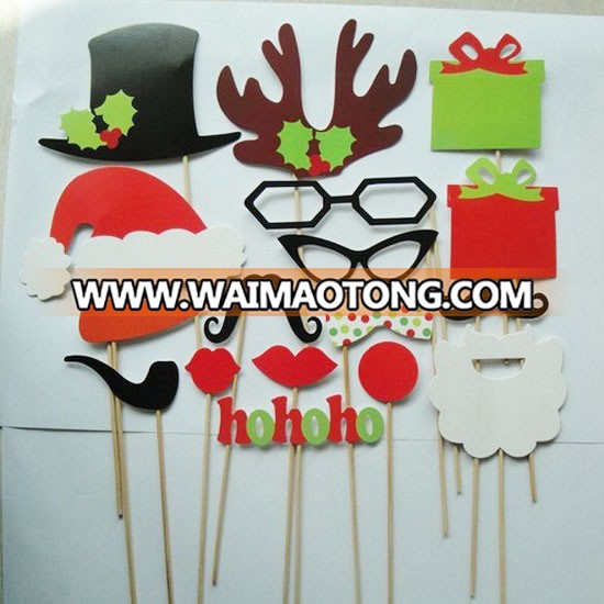 Ywbeyond happy christmas 15pcs/bag paper christmas santa hat elk hat photo booth props favors event party supplies