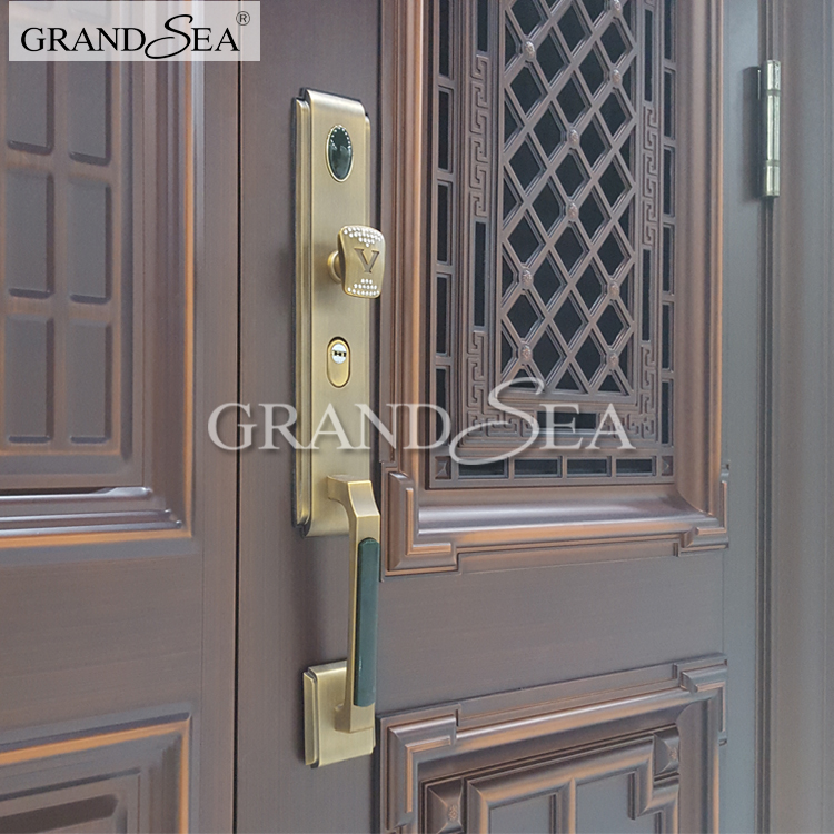 luxury design high quality burglar proof door low price single double Exterior steel door