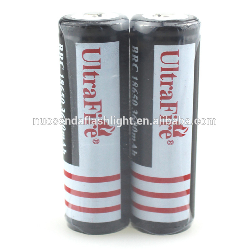 U-F BRC18650 3600mAh 3.7V Li-ion Rechargeable Battery with Protected PCB (1Pair)