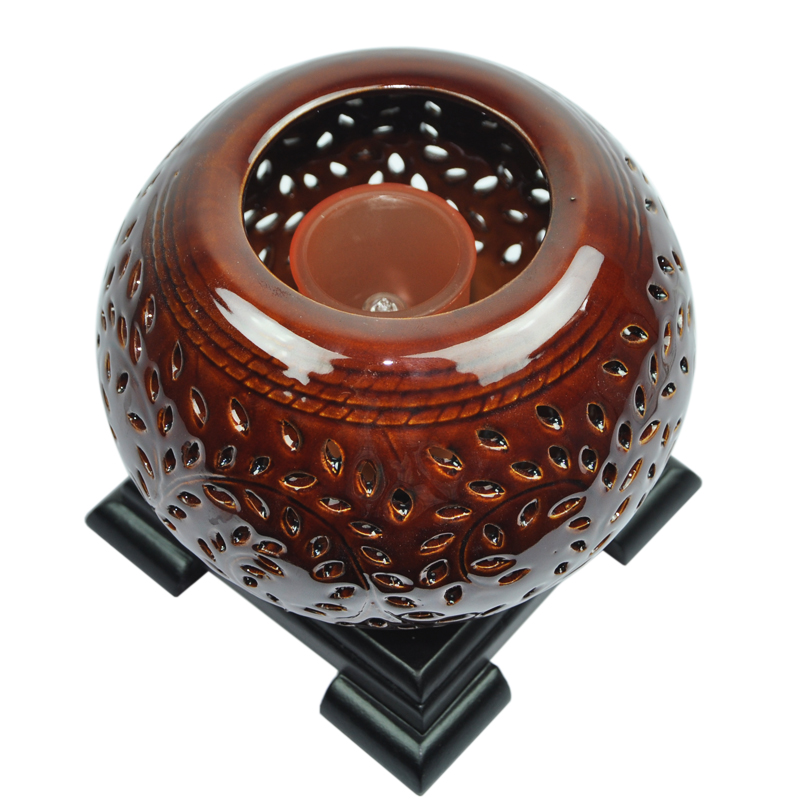 Wholesale fashionable ceramic electric aroma fragrance oil lamp 0049