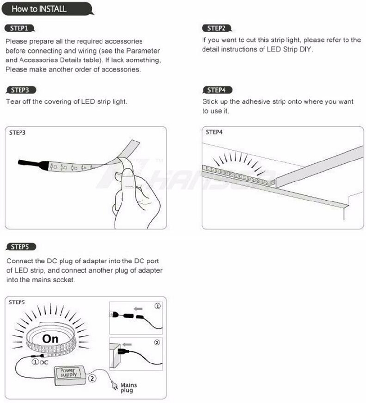 Ultra Small Cutting Unit Outdoor Flexible 8W DC 12V 60 Leds/M SMD 2835 Led Strip