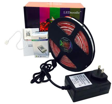 New arrived! SMD 5050 LED Strip 5M RGB+W RGBW LED Strip Complete Set with bluetooth controller 12V5A Power adapter