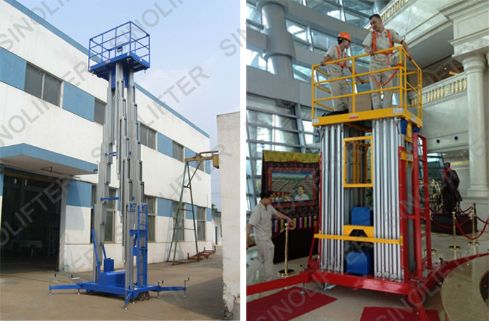 20 ft single mast aluminium hydraulic lift