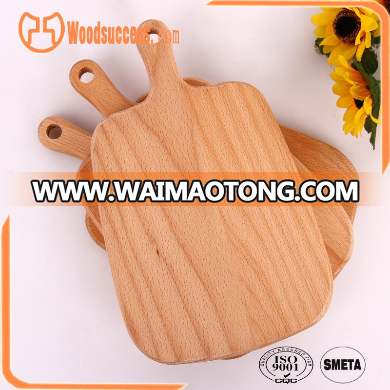 no paint beech wood bread chopping board with hole