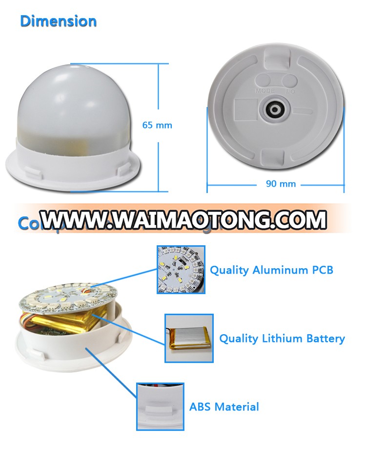 Hot Products Colorful Rechargeable Battery Operated Led Under Table Light