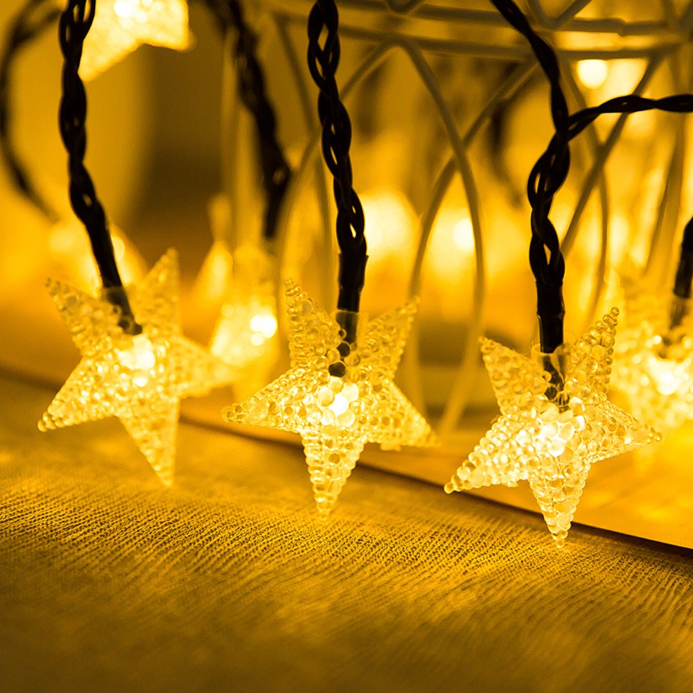 Waterproof outdoor garden solar lighting starfish led string lights