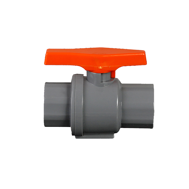 1/2"-2" ABS Ball Color Box Packing Hot Selling PVC Plastic Socket Two Pieces Ball Valve