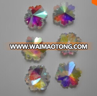 14mm AB color faceted snowflake beads jewelry making beads