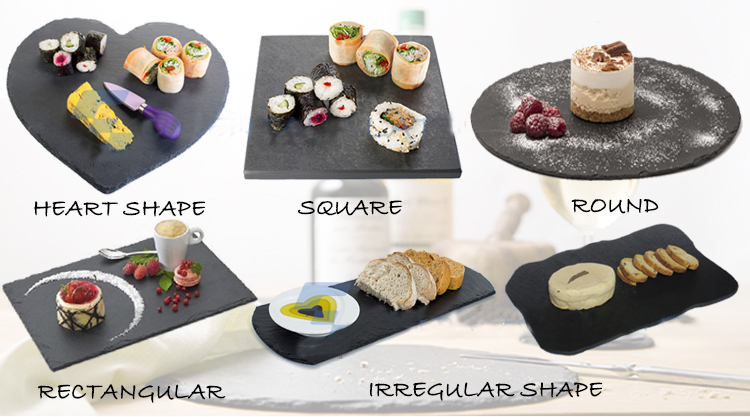 Black slate canape tray