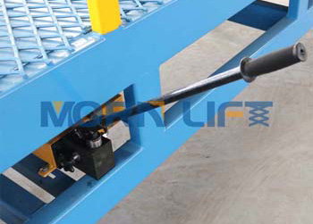 Forklift loading truck ramp for shipping container