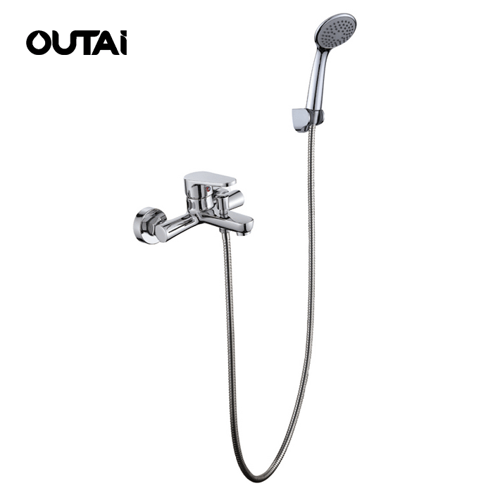 Top quality cold hot water available bathroom wall mounted mixer rain shower faucet