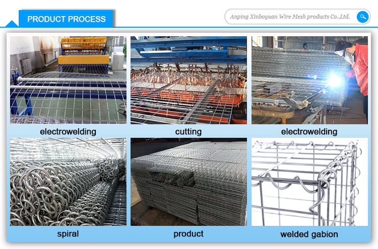 galvanized welded gabion basket leading factory 5*5cm mesh welded gabion box wire fencing