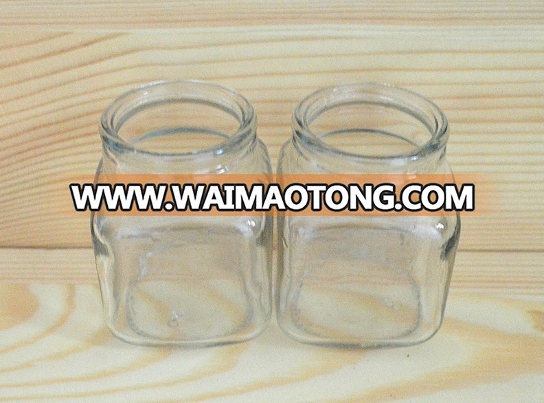 Cheap Clear Small Square Glass Candy Bottle Container