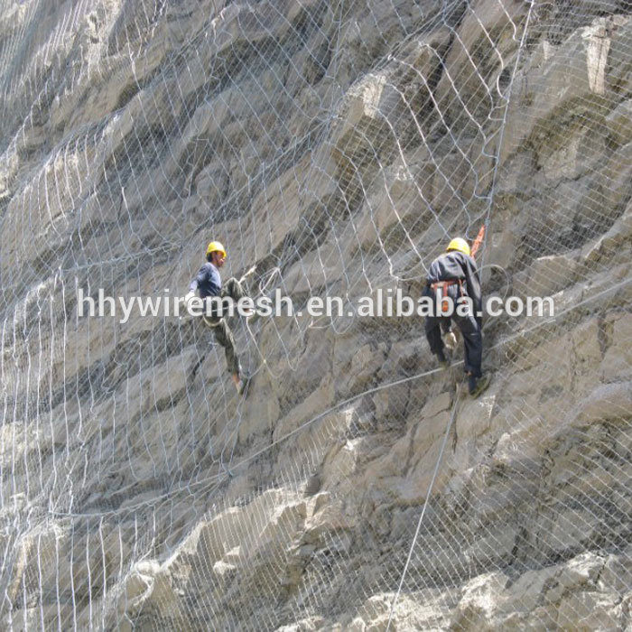 SNS Rockfall slope protection netting stainless steel wire rope mesh net price