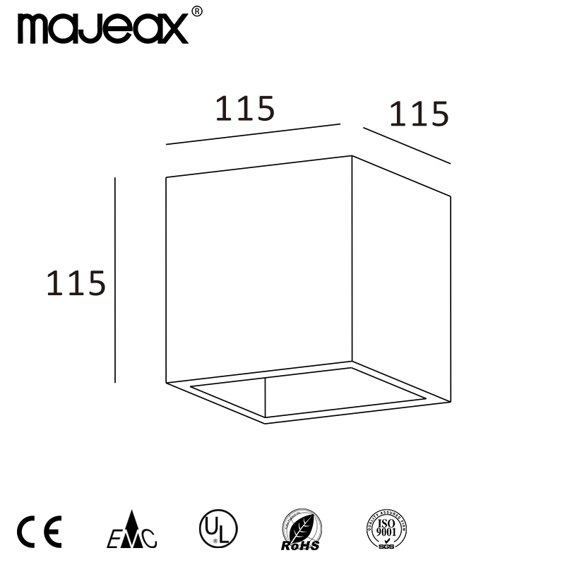 majeax lighting factory hot sale surface mounting cube shape white sandstone material G9 socket led wall lamp light for room