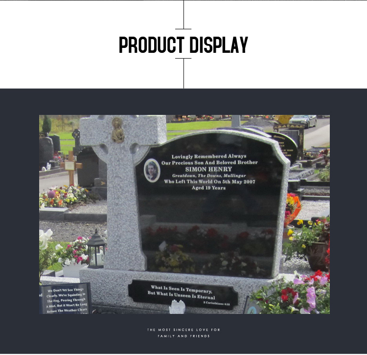 Modern Design Cheap Grey Granite Angel Headstone