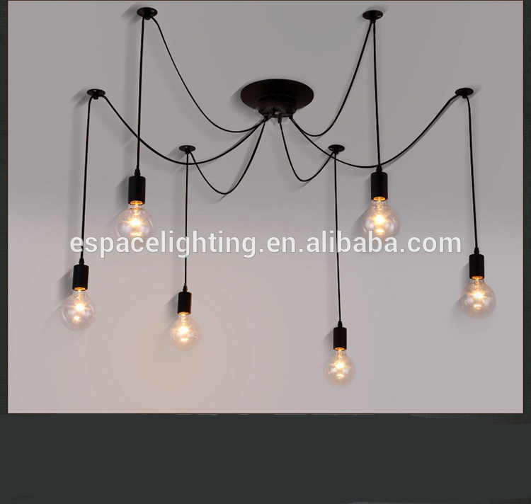 Simple life loft multi head fancy ceiling lights for restaurant