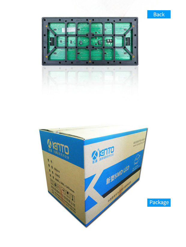 Kento Factory Price P10 Full Color Smd Led Module 32X16Dots