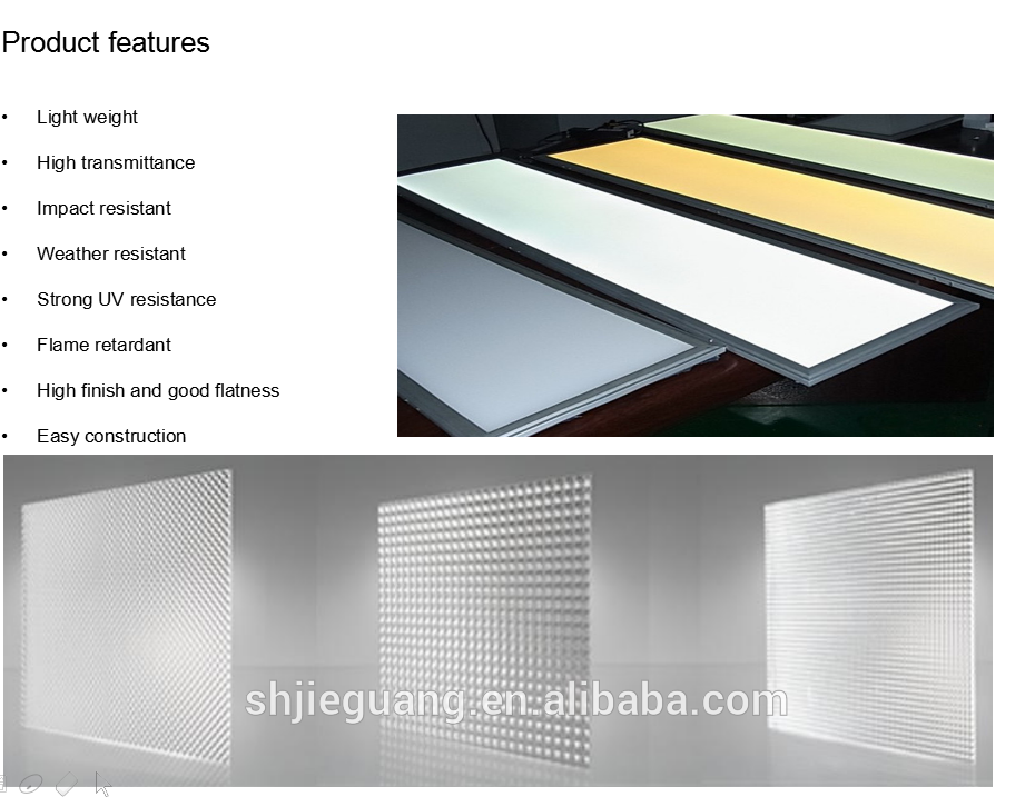 Acrylic Material prismatic light diffuser plate