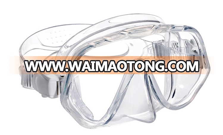 Wide View Underwater Single Lens liquid Silicone Frameless Diving Mask