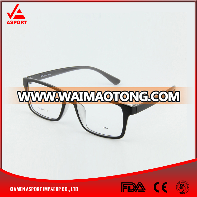 LY-1055 Customized Pattern Rectangle Full-rim TR90 Optical Frame for Eyeglasses