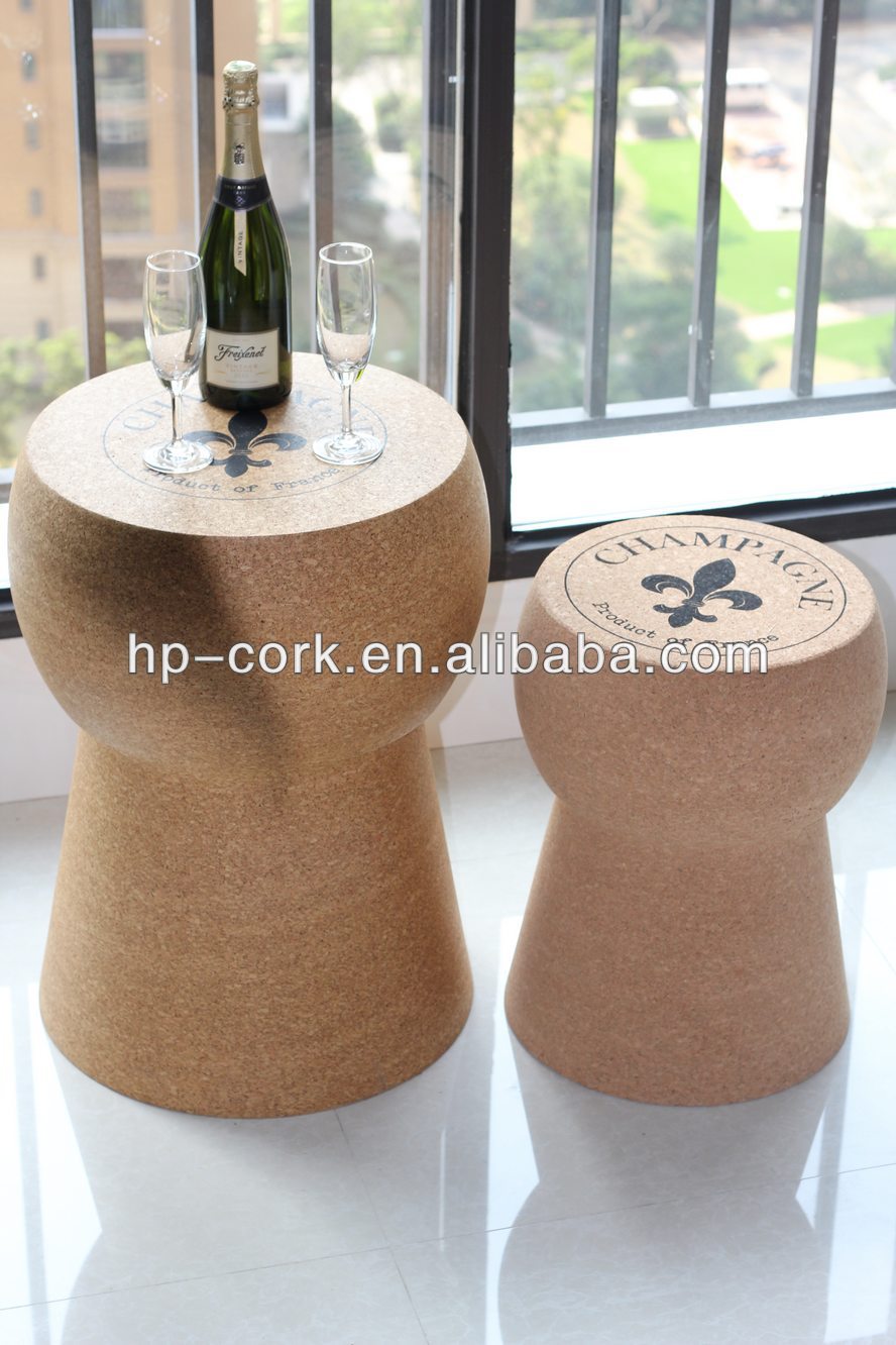 New big champagne cork stool table