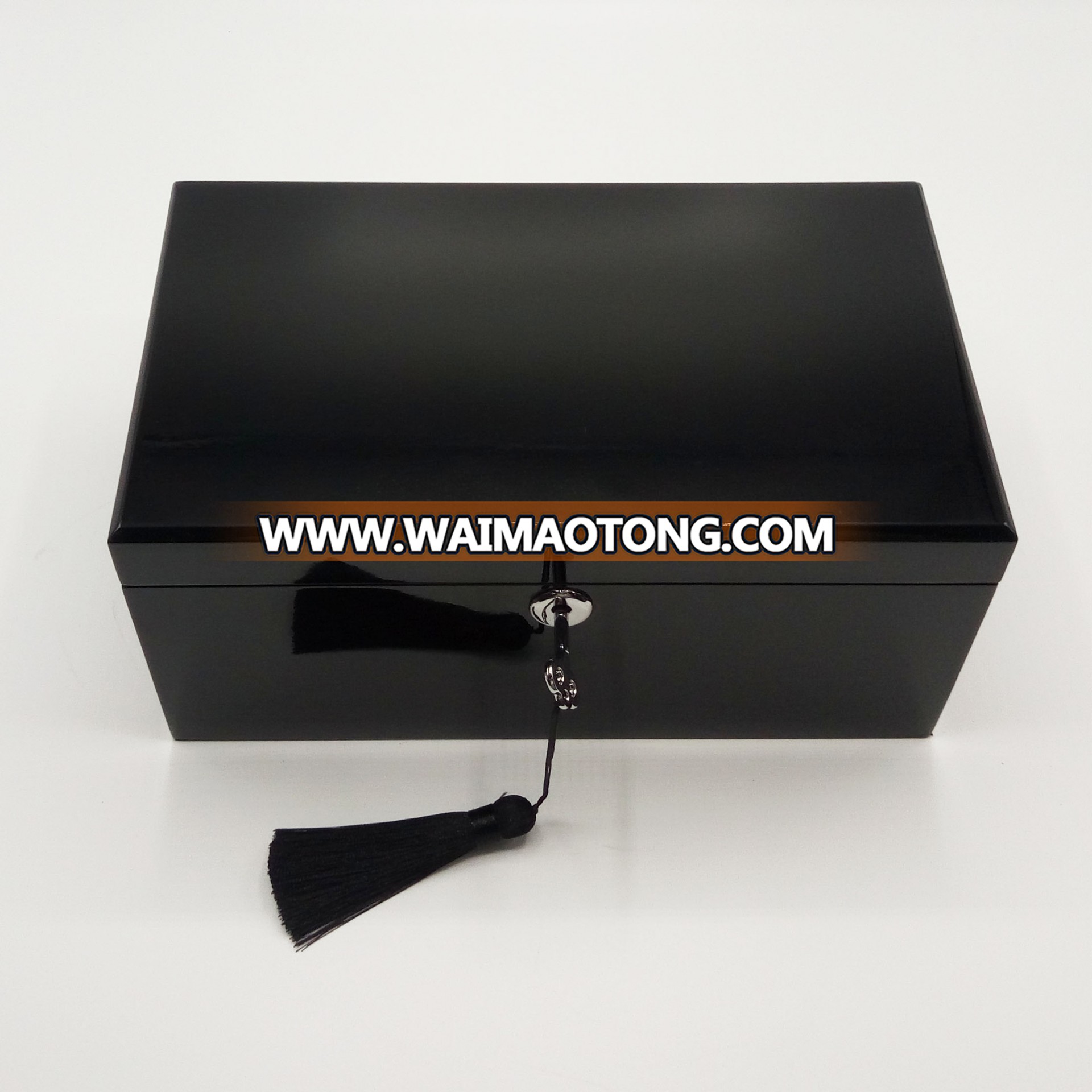 fashion elegant promotional hot sale black wooden jewelry box