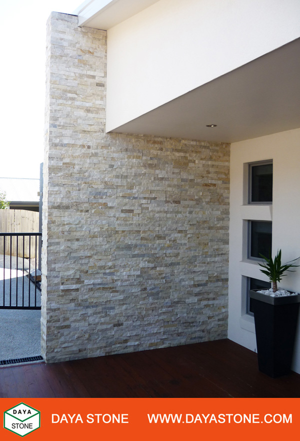 Stacked stone wall cladding