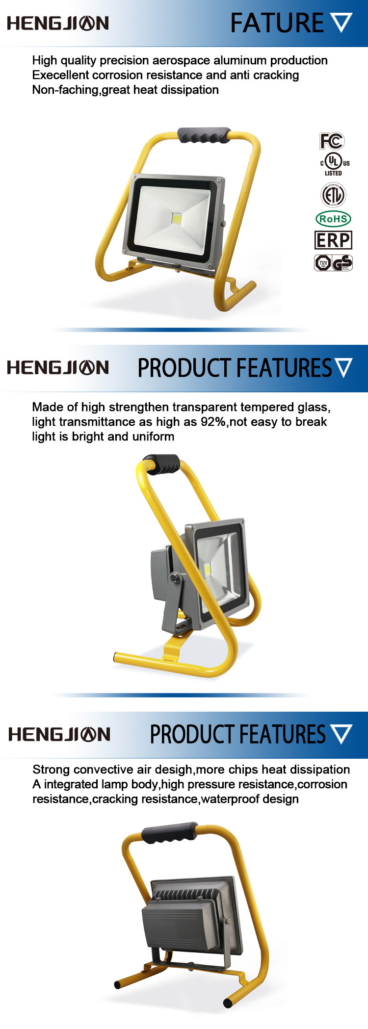 30W with excellent stand led flood light work light