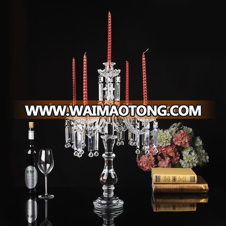 24" crystal bling home decor 5 lights crystal cheap candelabra centerpieces wedding