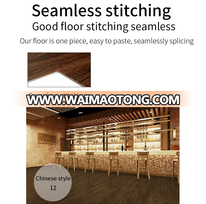 DIY self adhesive SPC wood laminate floor tile