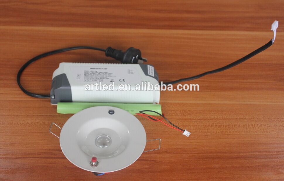 surface mounting no-maintained 3w led emergency Light KIT with test switch