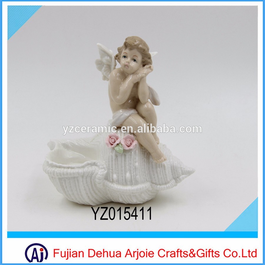 Factory In Dehua Cheap Porcelain Angel Statue