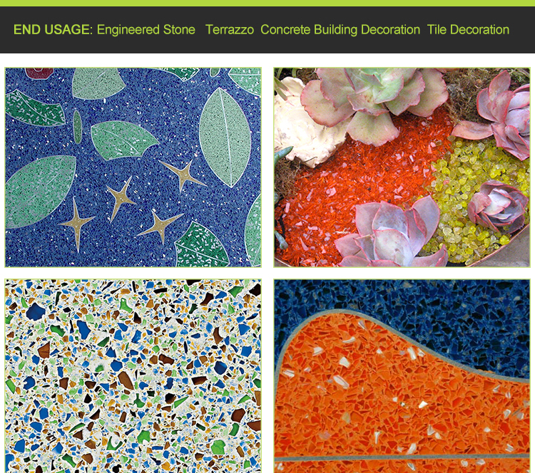 Wholesale high quality recycled colored glass