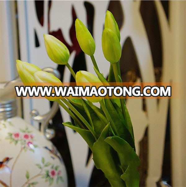 Hot sale real touch artificial tulip bouquet for home decoration