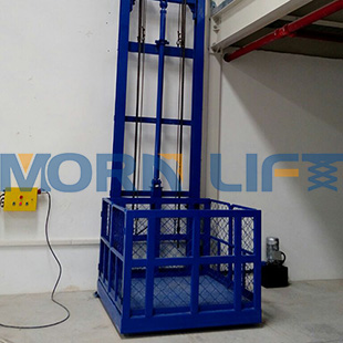 small load hydraulic mezzanine platform lift netting industrial